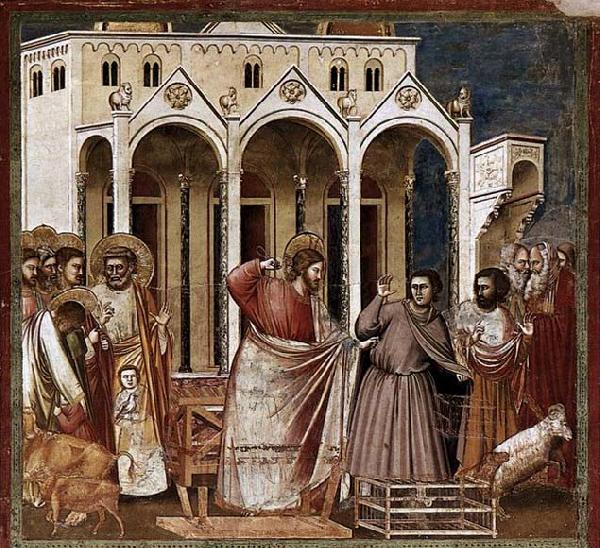 GIOTTO di Bondone Expulsion of the Money-changers from the Temple China oil painting art